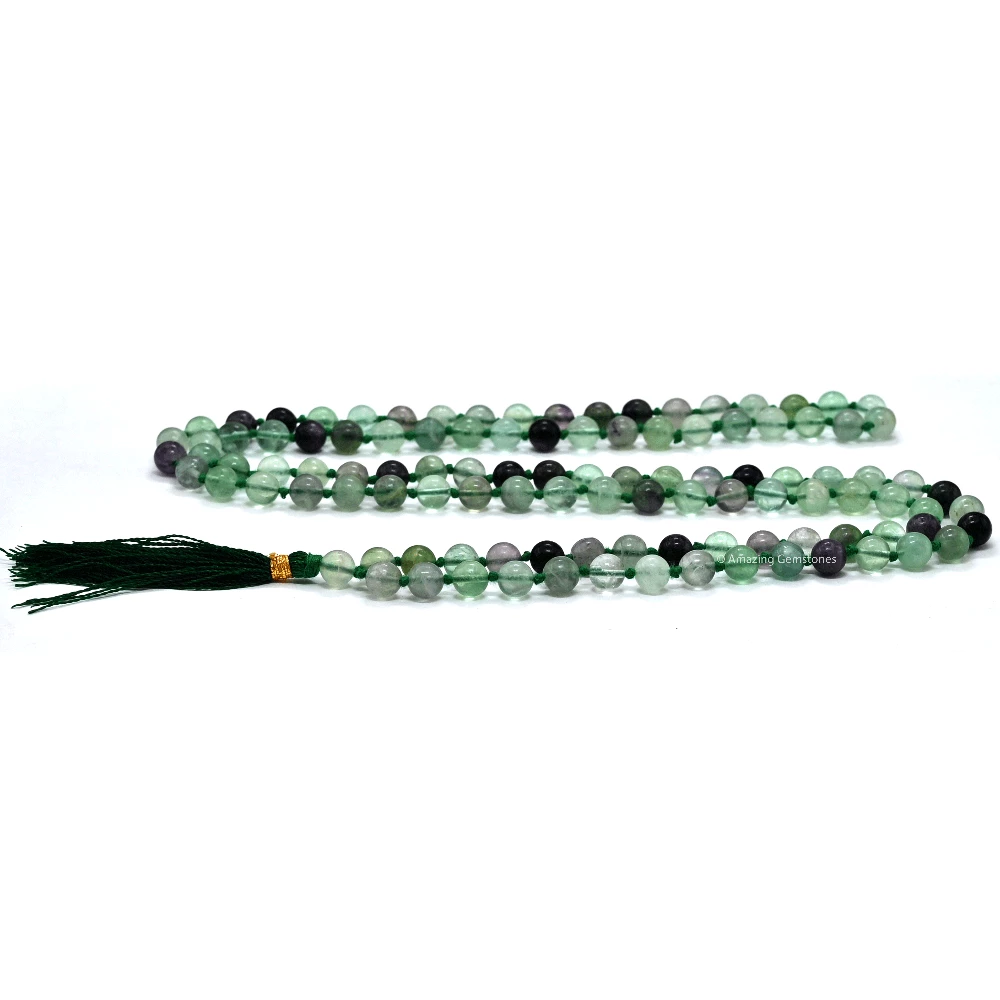 Multi Fluorite Mala (Hand Knotted)