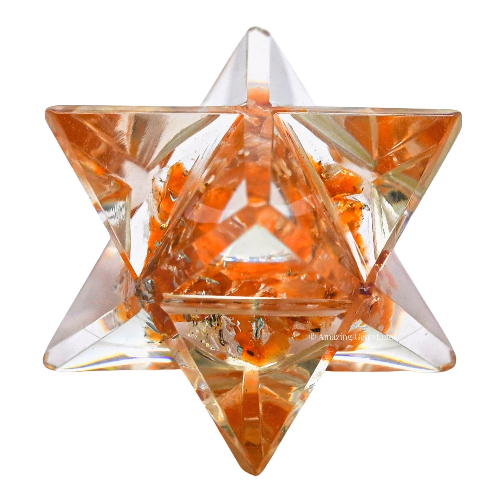 Carnelian Orgone Merkaba - 1 Inch
