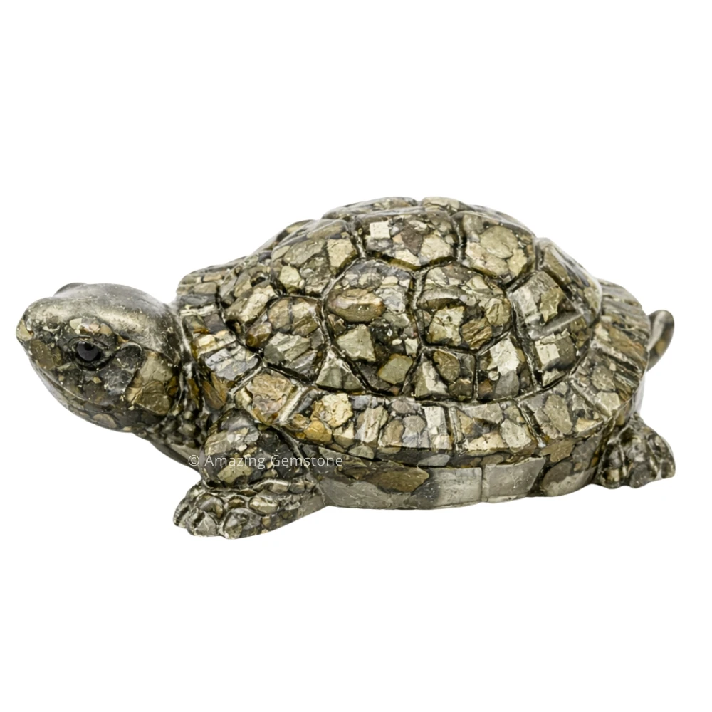 Pyrite Tortoise Figurine (2.7 Inch)