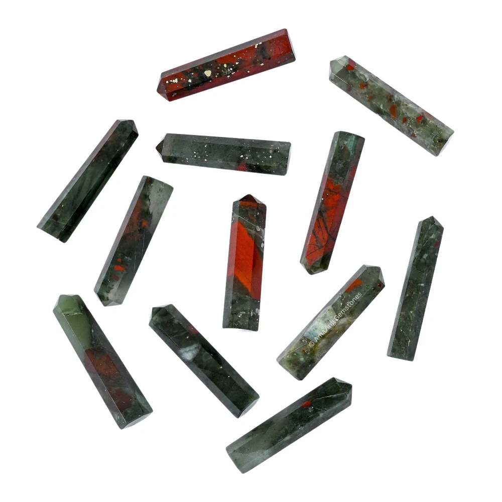 African Bloodstone Pencil Points (Set of 10)