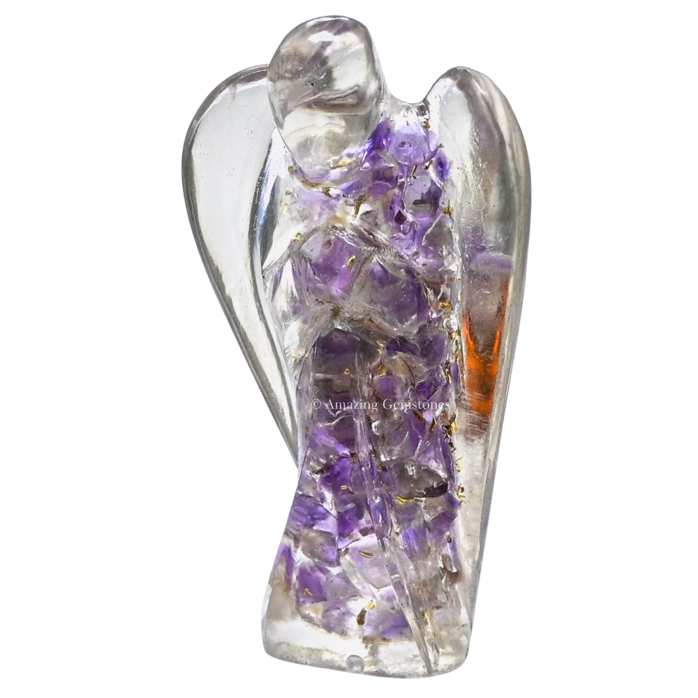 Amethyst Orgone Angel Figurine (2 Inch)