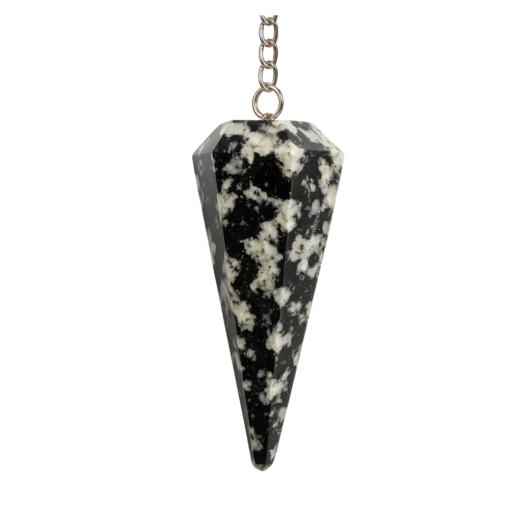 Black and White Tourmaline Pendulum