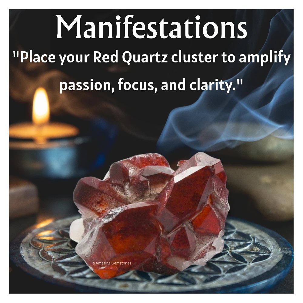 Red Hematoid Quartz Crystal Mineral Specimen (Small)