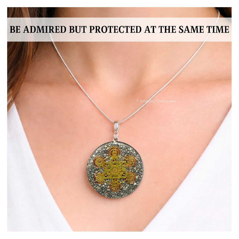 Pyrite Orgone Necklace - Metatron Chakra