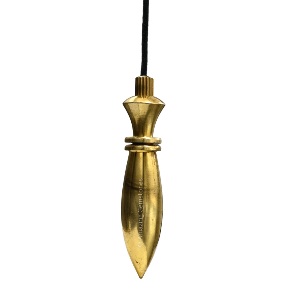 Copper Metal Pendulum - Gold Karnak 2 Ring Plate (MP83)