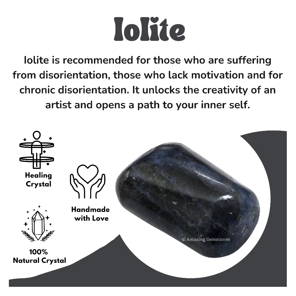 Tumbled Iolite Crystals Stones (1000+ Carats)