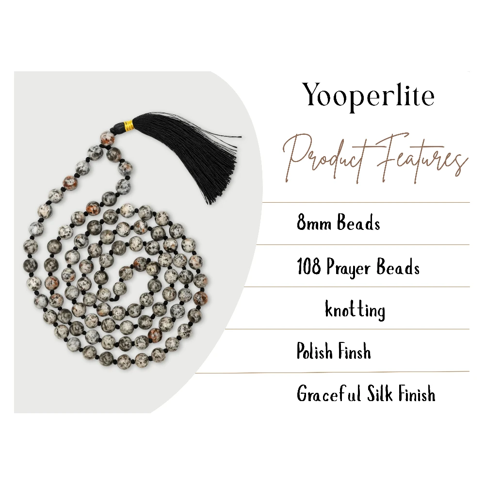 Yooperlite Mala (Hand Knotted)
