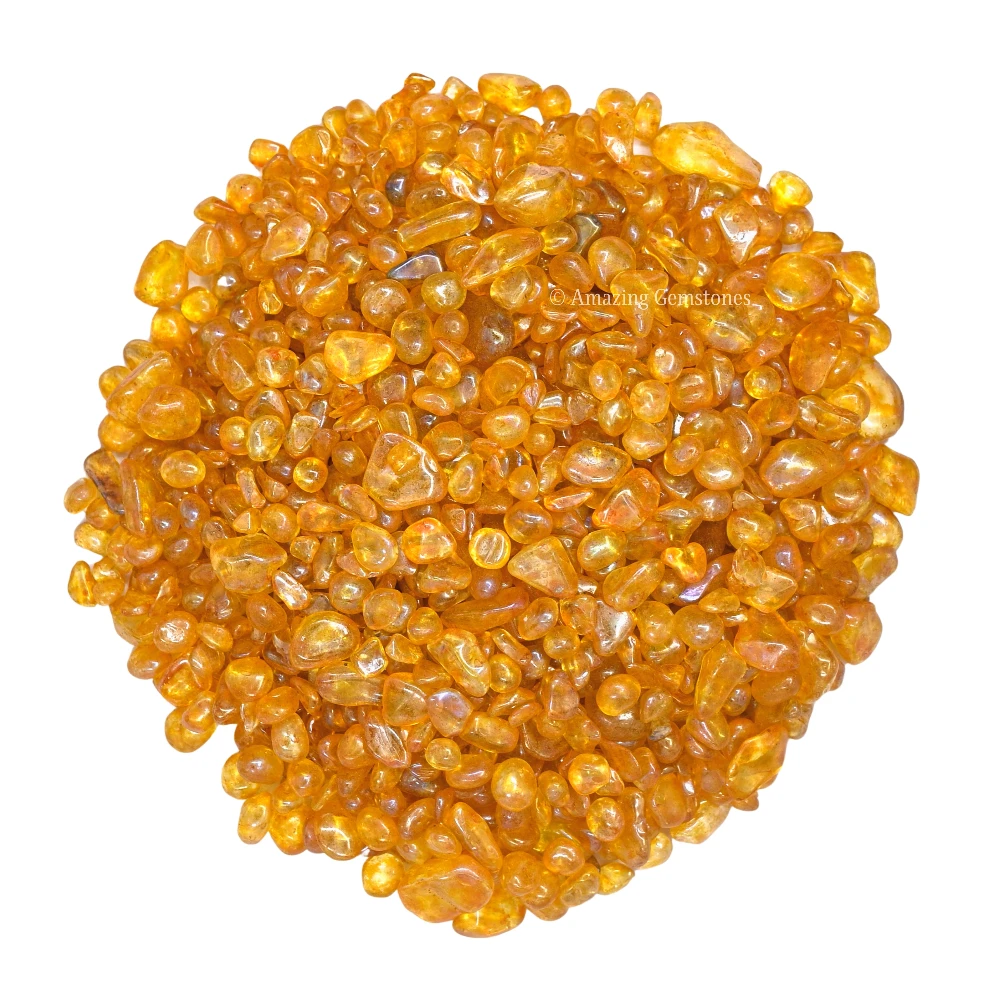Tangerine Aura Quartz Chips (1LB)