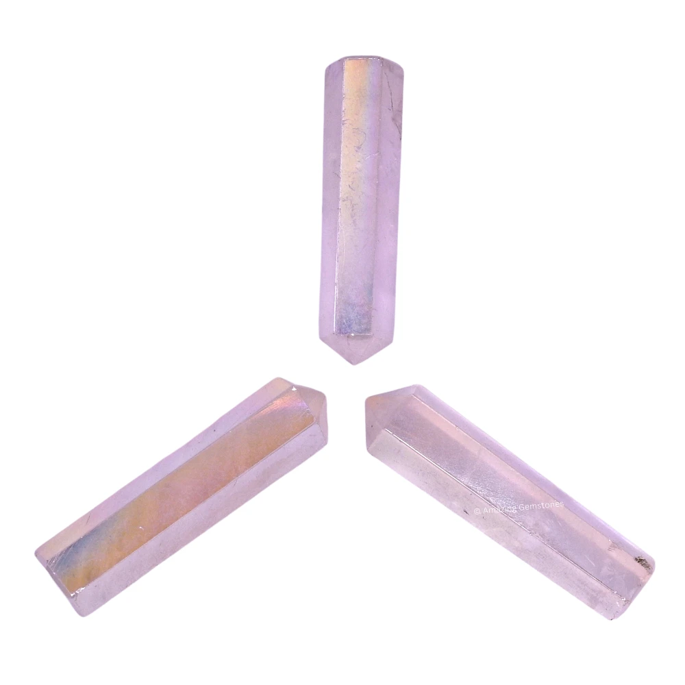 Angel Aura Rose Quartz Pencil Points (Set of 3)