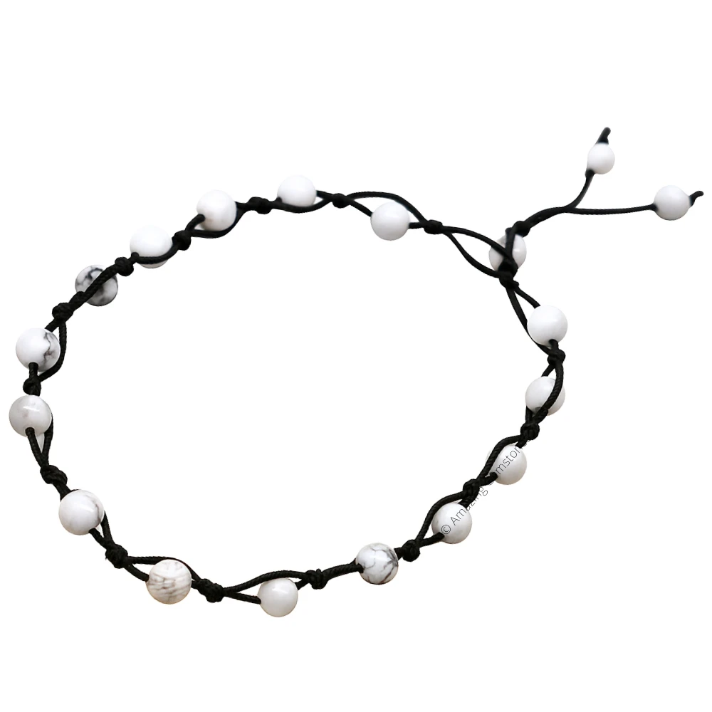 Howlite Anklet (Knotted)