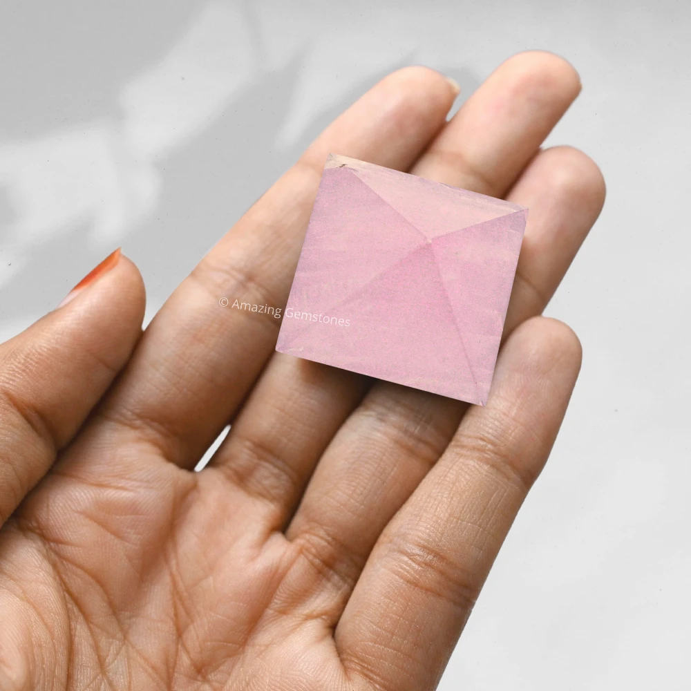 Star Rose Quartz Pyramid (1 Inch)