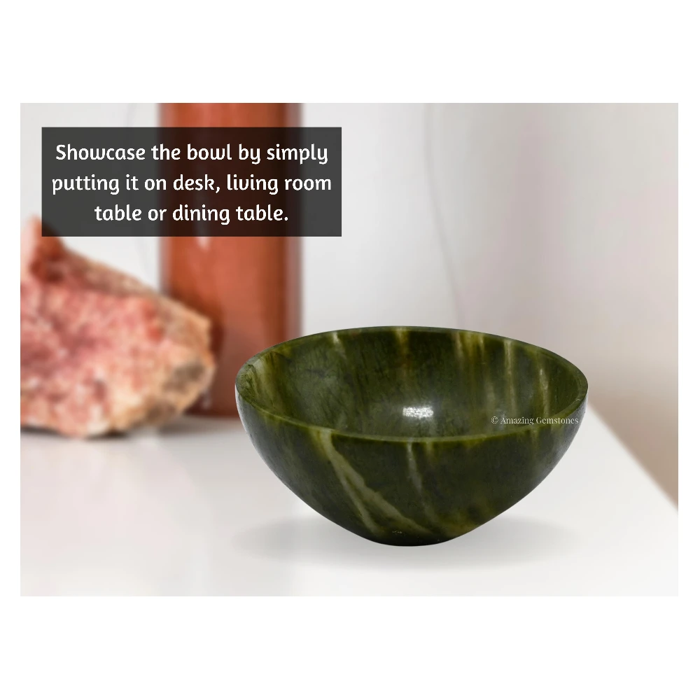 Vesuvianite Crystal Bowl - 2 Inch