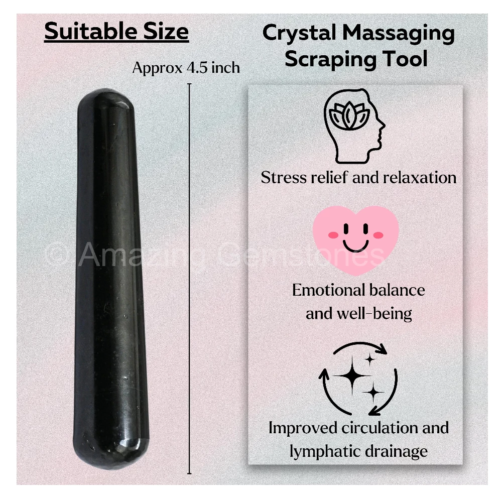 Black Tourmaline Wand (Smooth)