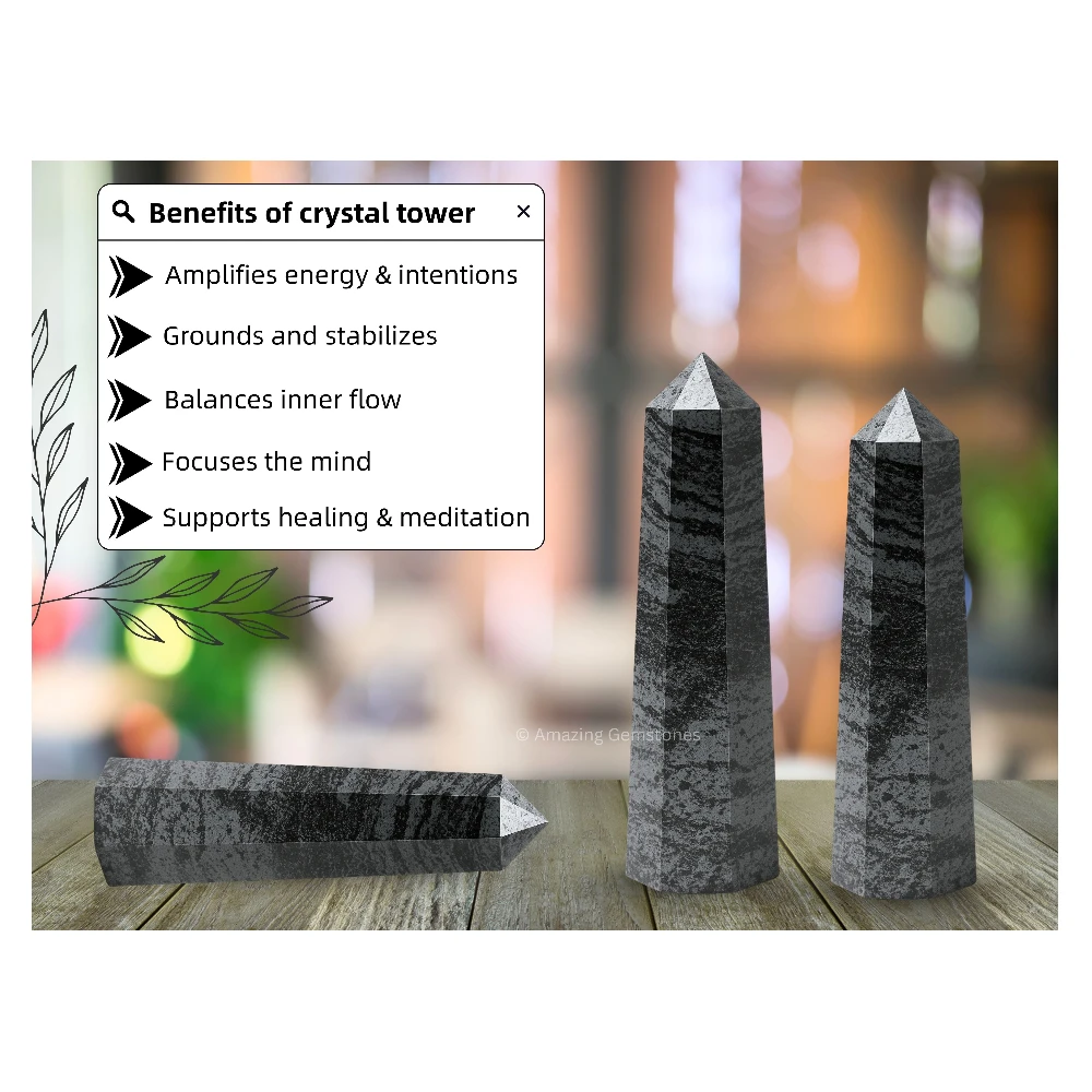 Hematite Tower (3-4 Inch)