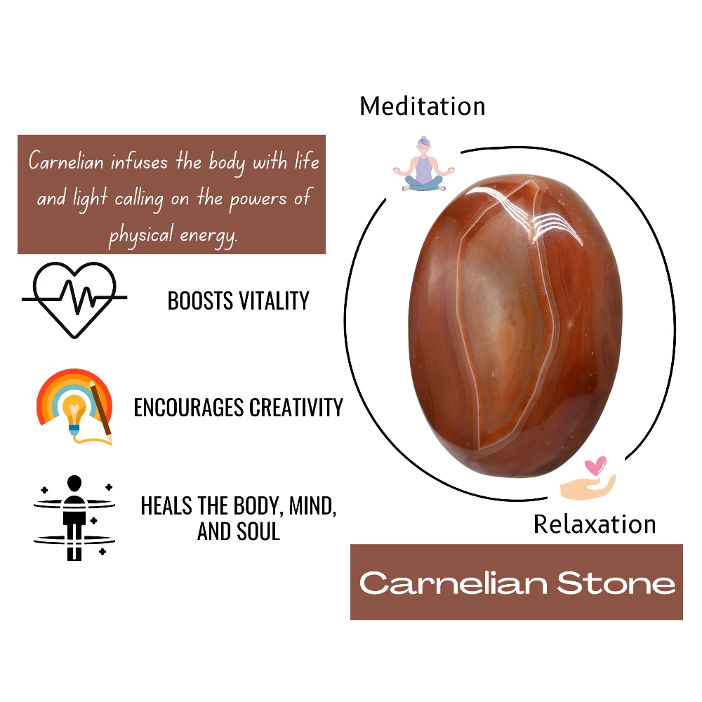 Carnelian Palm Stone