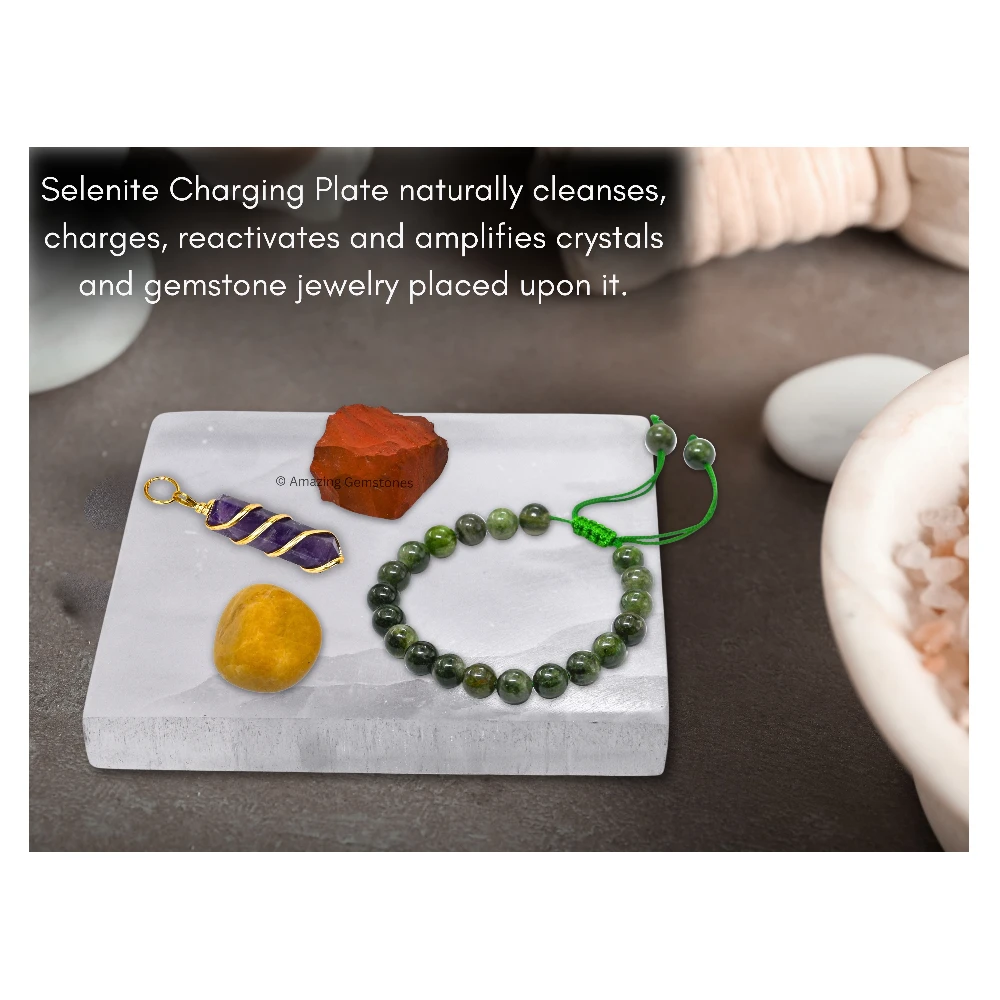 Selenite Charging Plate - Square (3 Inch)