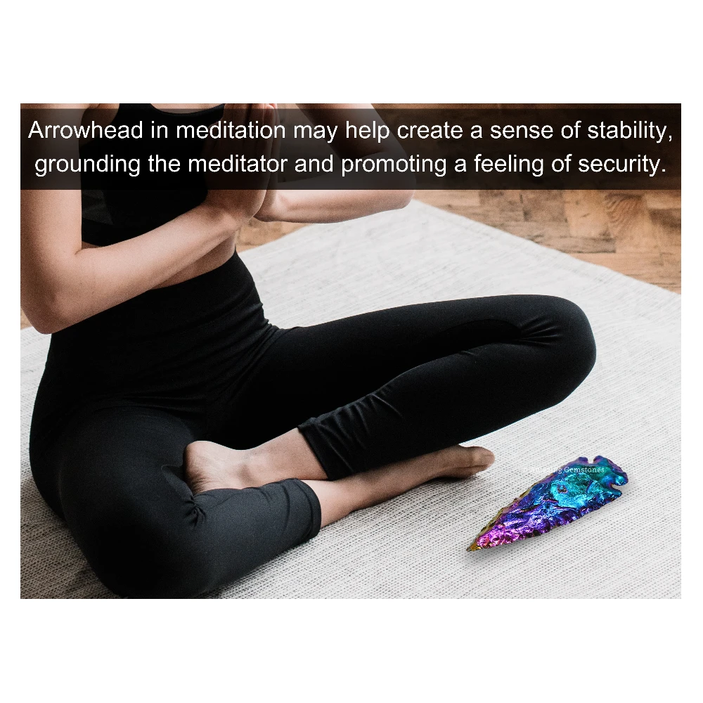 Titanium Aura Quartz Crystal Arrowhead - 2" to 3"