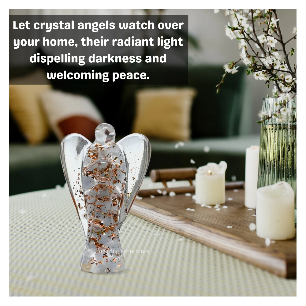 Angelite Orgone Angel Figurine (2 Inch)