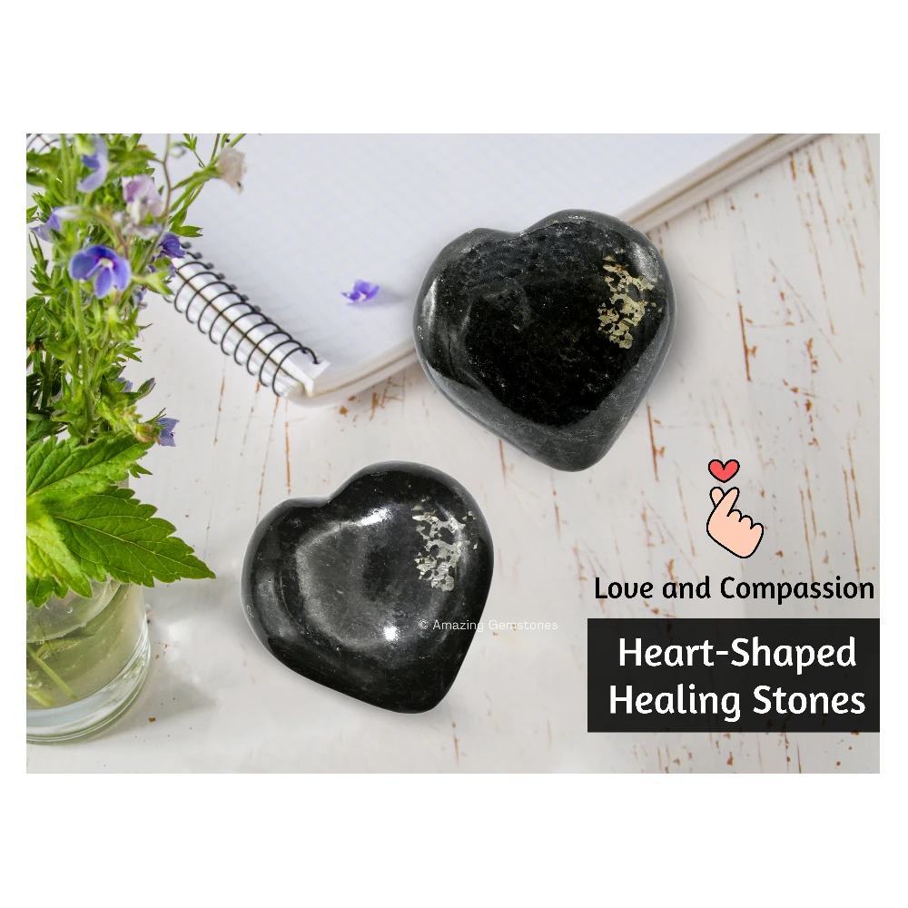 Nuummite Heart