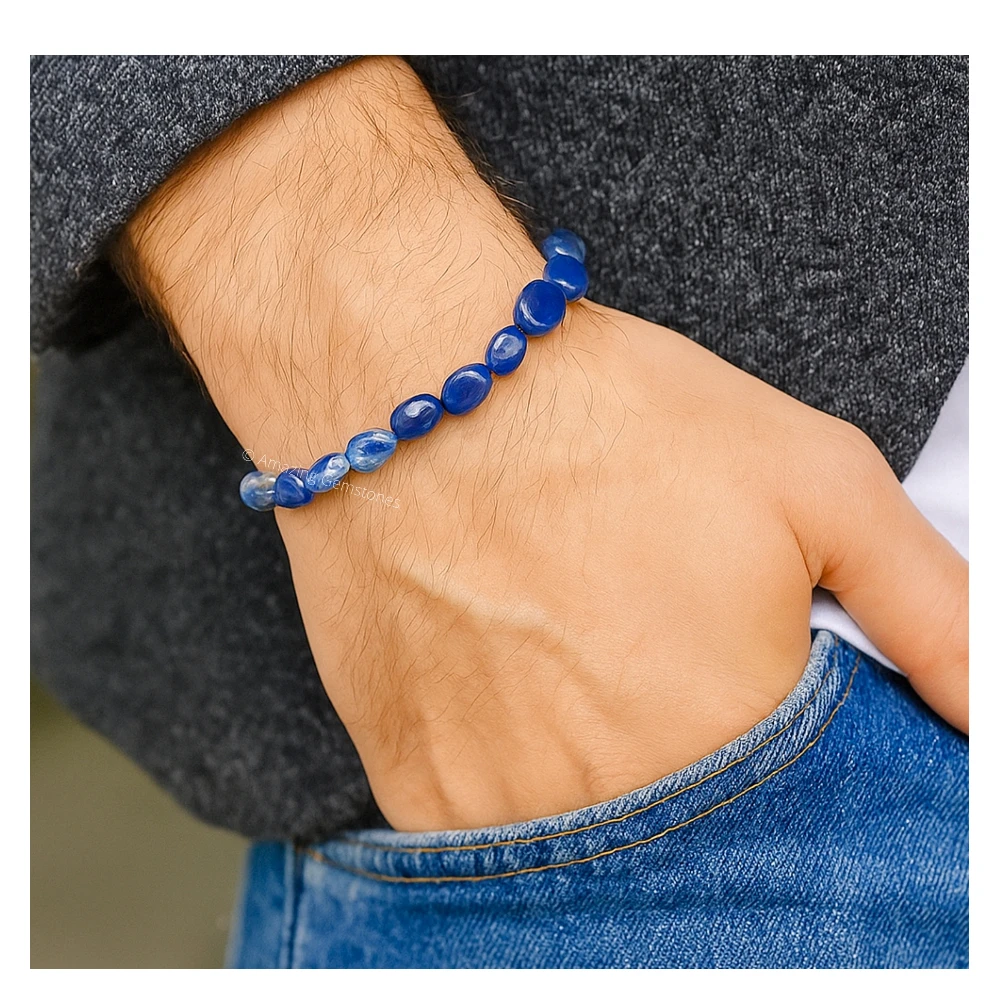 Sodalite Tumbled Stone Bracelet (Stretchable)
