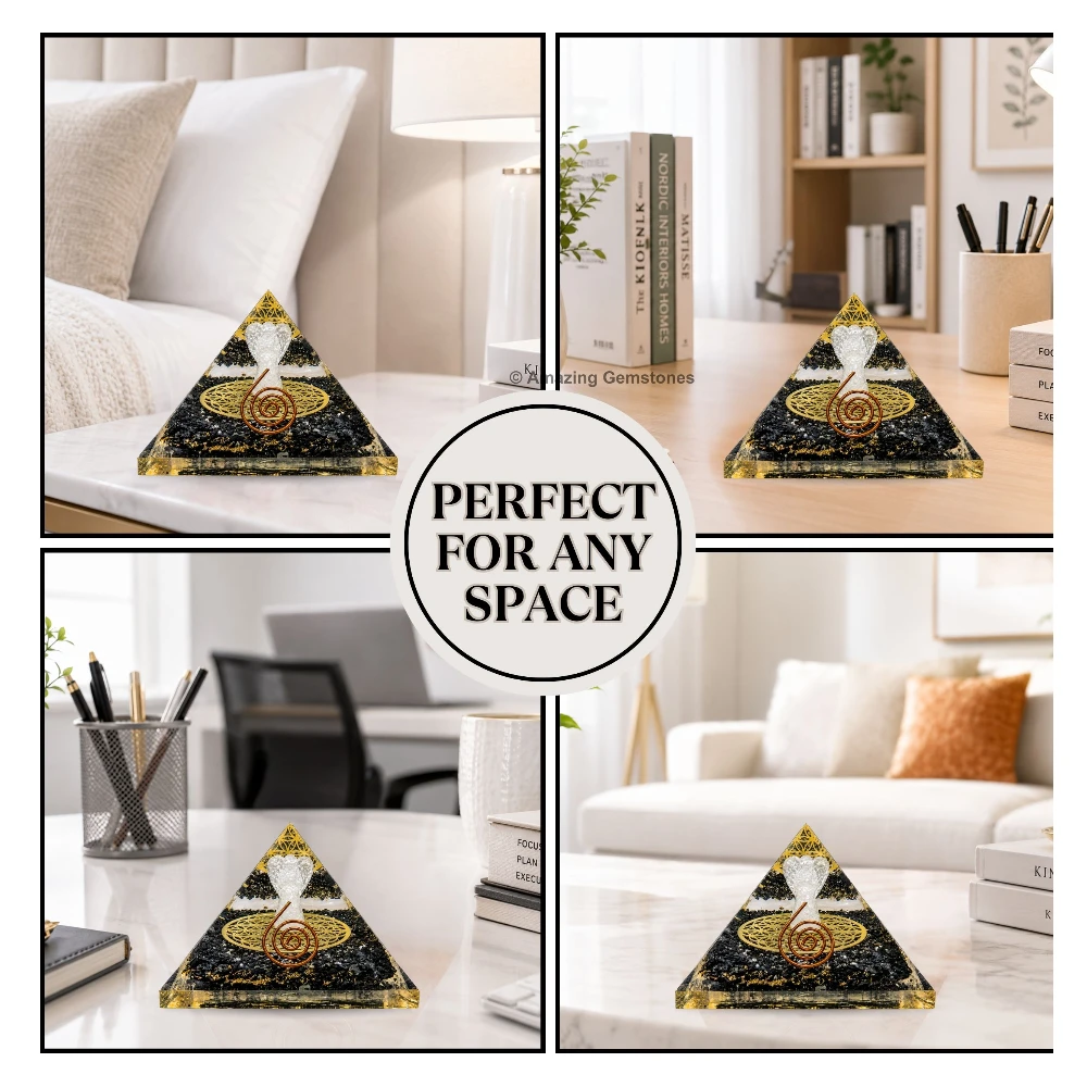 Shungite Orgone Pyramid - Angel Glow in Dark