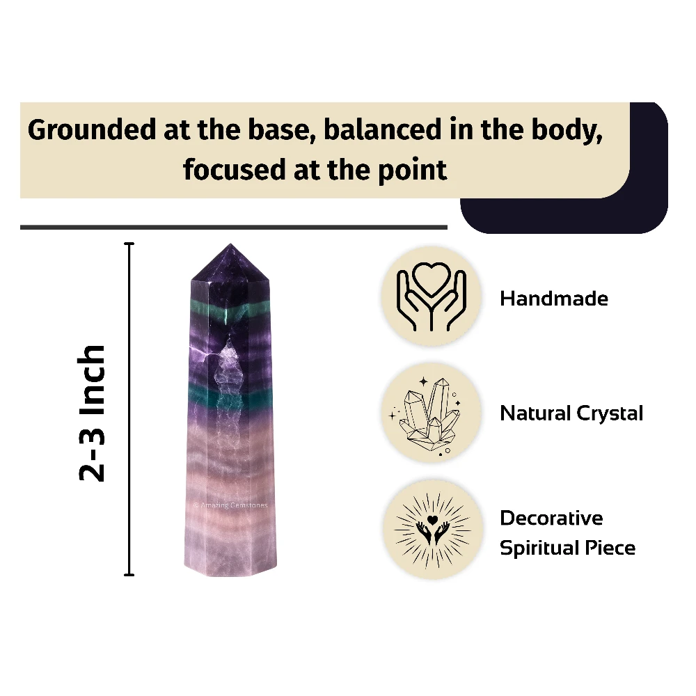 Multi Fluorite Tower (2-3 Inch)