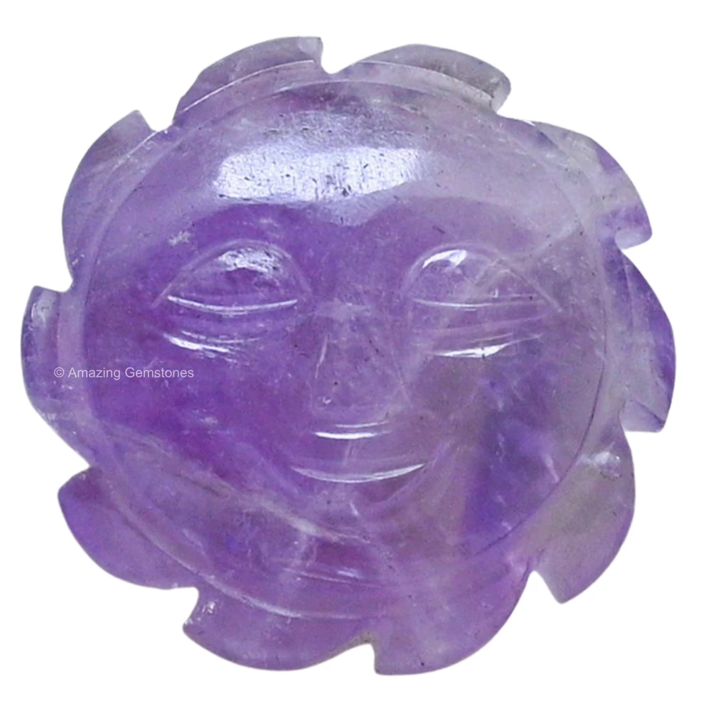 Amethyst Crystal Sun Face