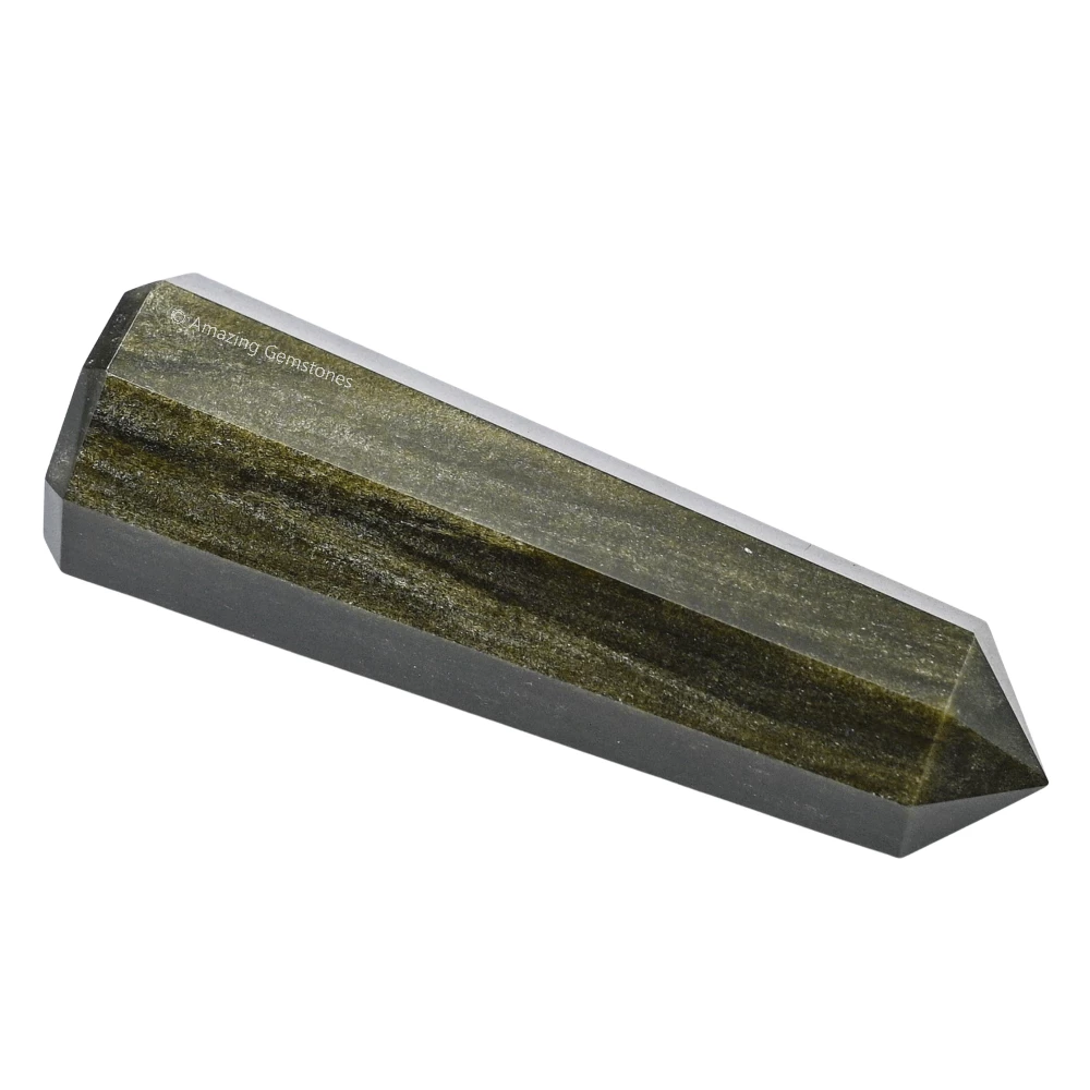Golden Sheen Obsidian Tower (3" to 4" Inch)