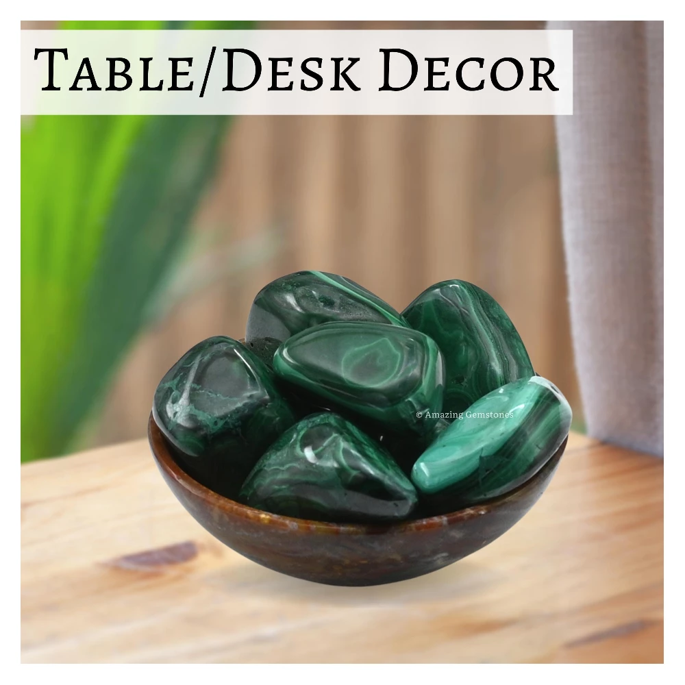 Tumbled Malachite Crystals Stones (1 oz)
