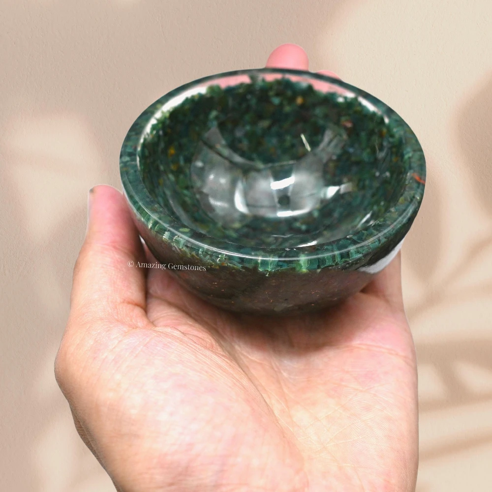 Bloodstone Crystal Orgone Bowl (3 Inch)