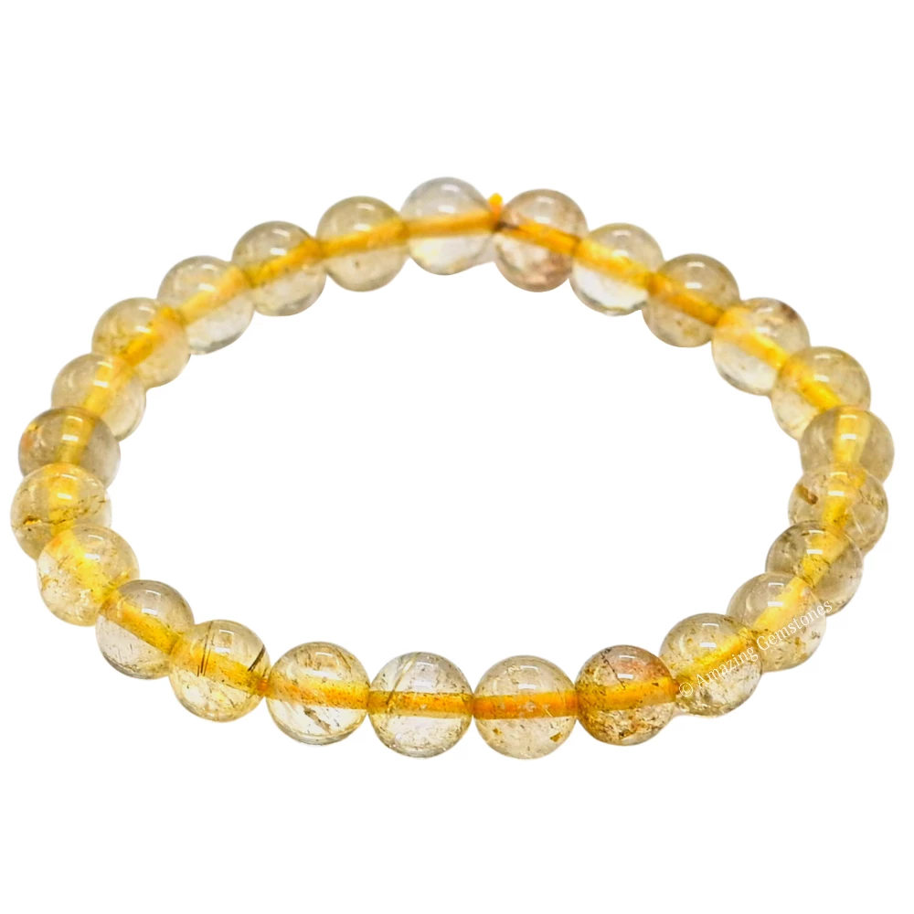 Golden Rutilated Bracelet (Strechable)