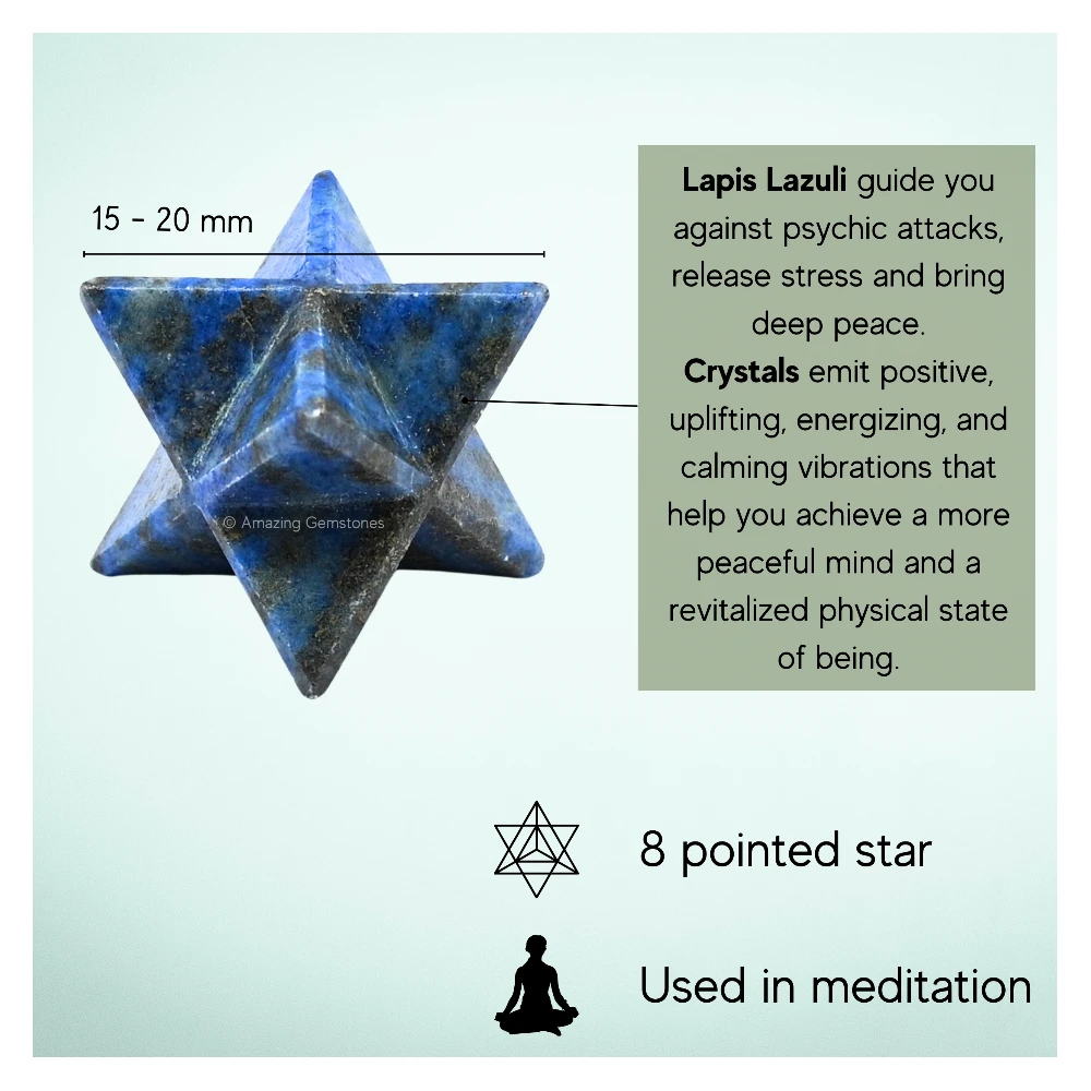 Lapis Lazuli Merkaba (15-20 mm)