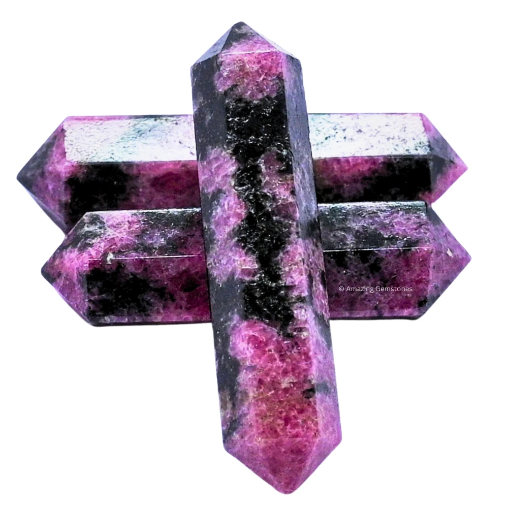 Rhodonite Pencil Points (Double Terminated) (Set of 3)