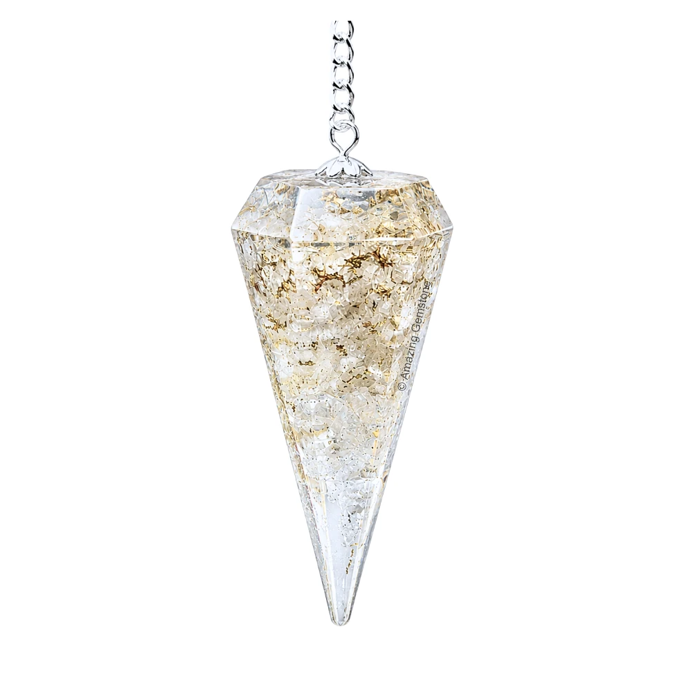 Clear Quartz Orgone Pendulum