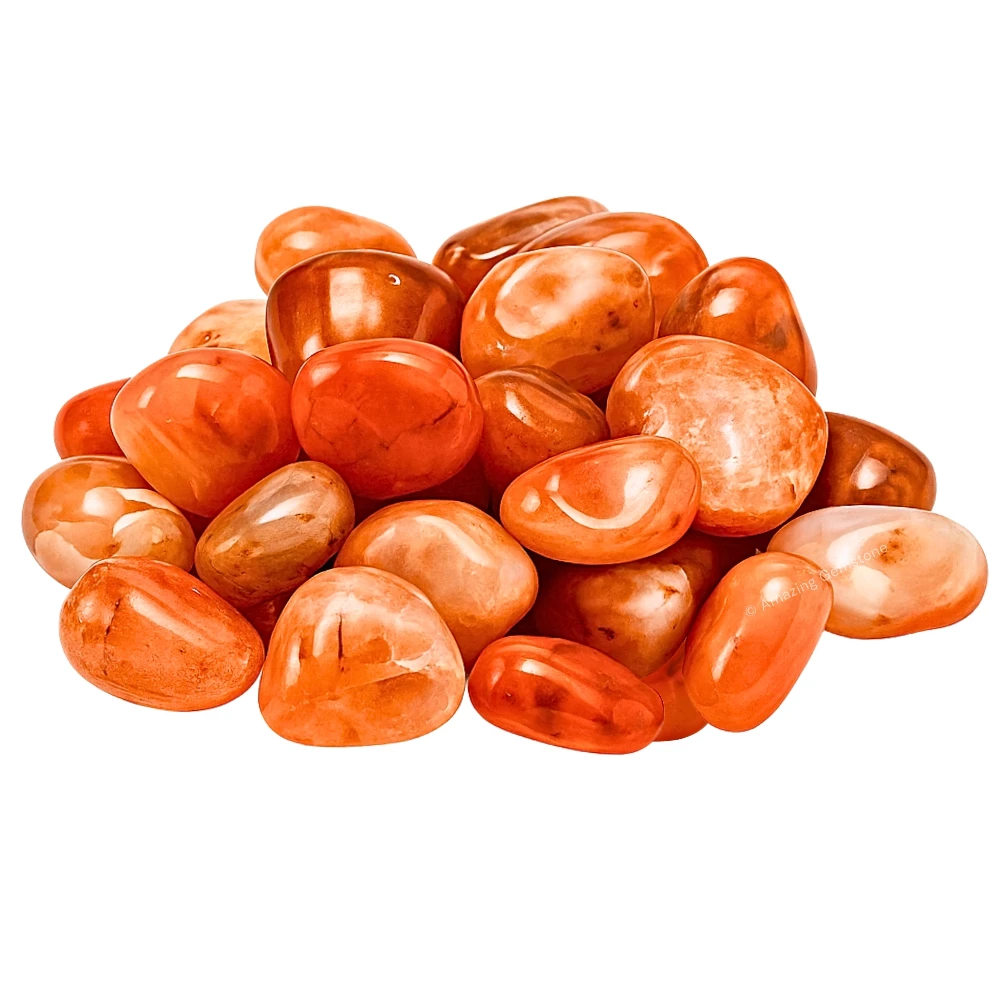 Tumbled Carnelian Crystals Stones (1000+ Carats)
