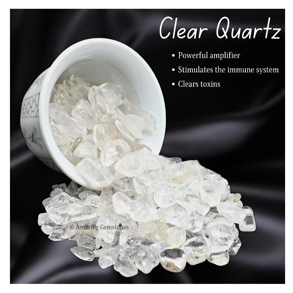 Clear Quartz Chips (1LB) (Regular Grade)