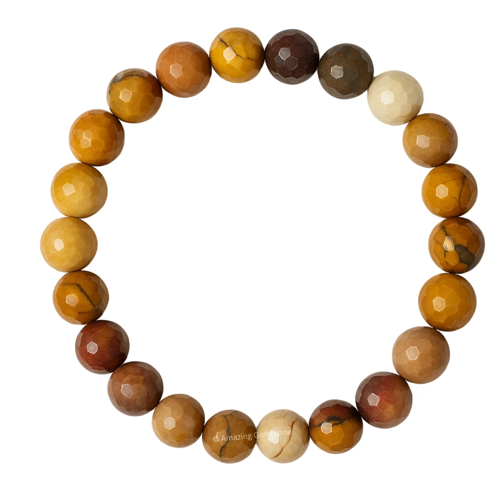 Mookaite Jasper Bracelet (Faceted) (Stretchable)