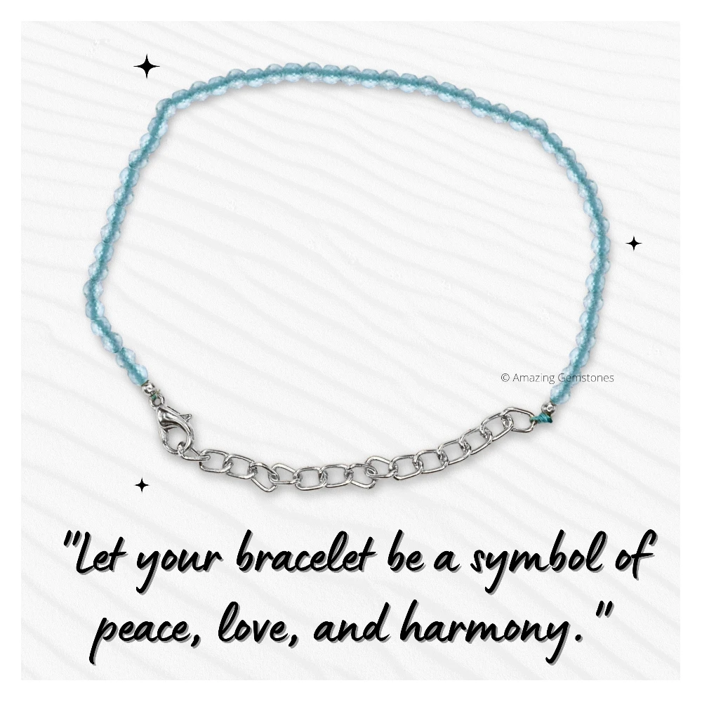Green Chalcedony Crystal Bracelet - 2mm Faceted Bead (Silver)