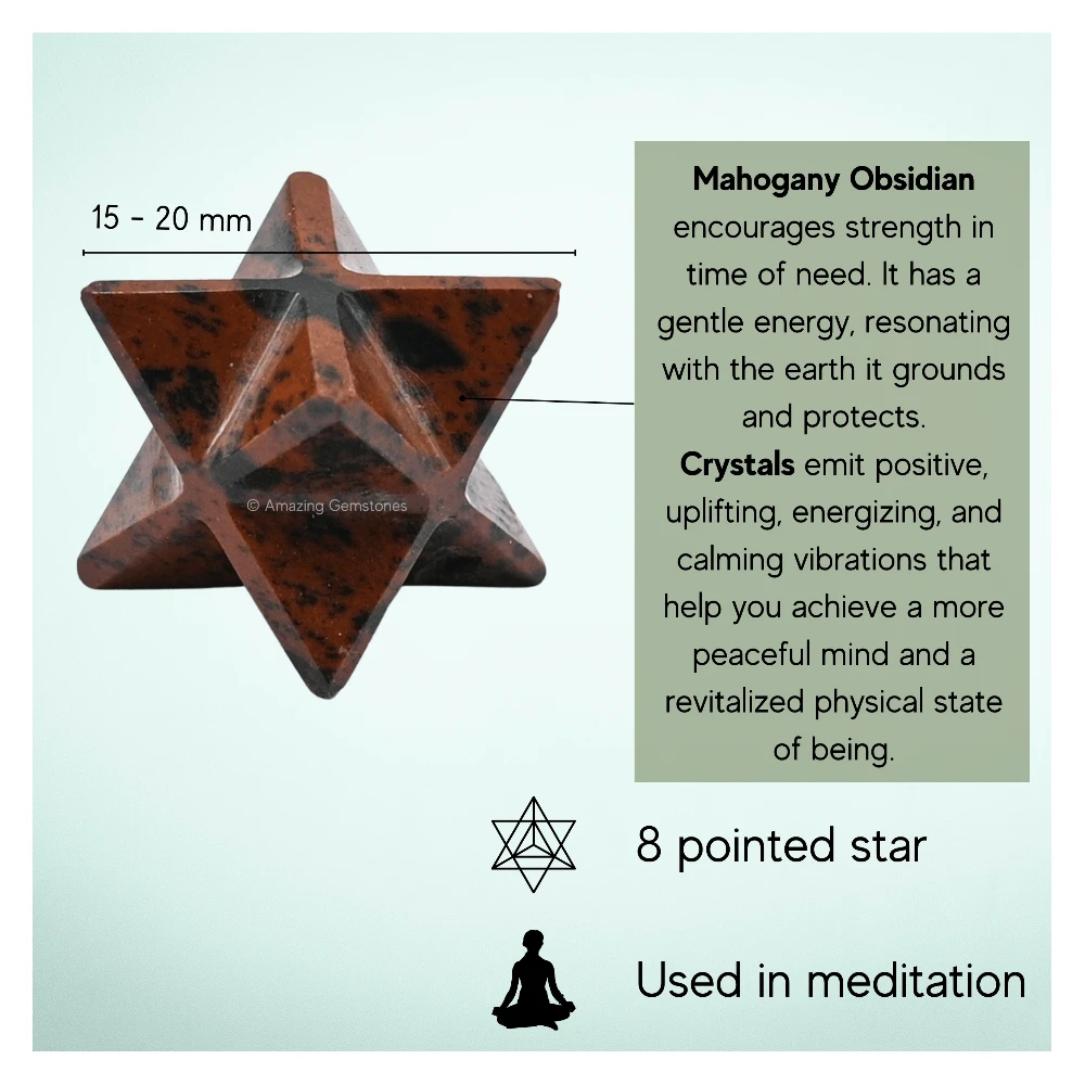 Mahogany Obsidian Merkaba (15-20 mm)