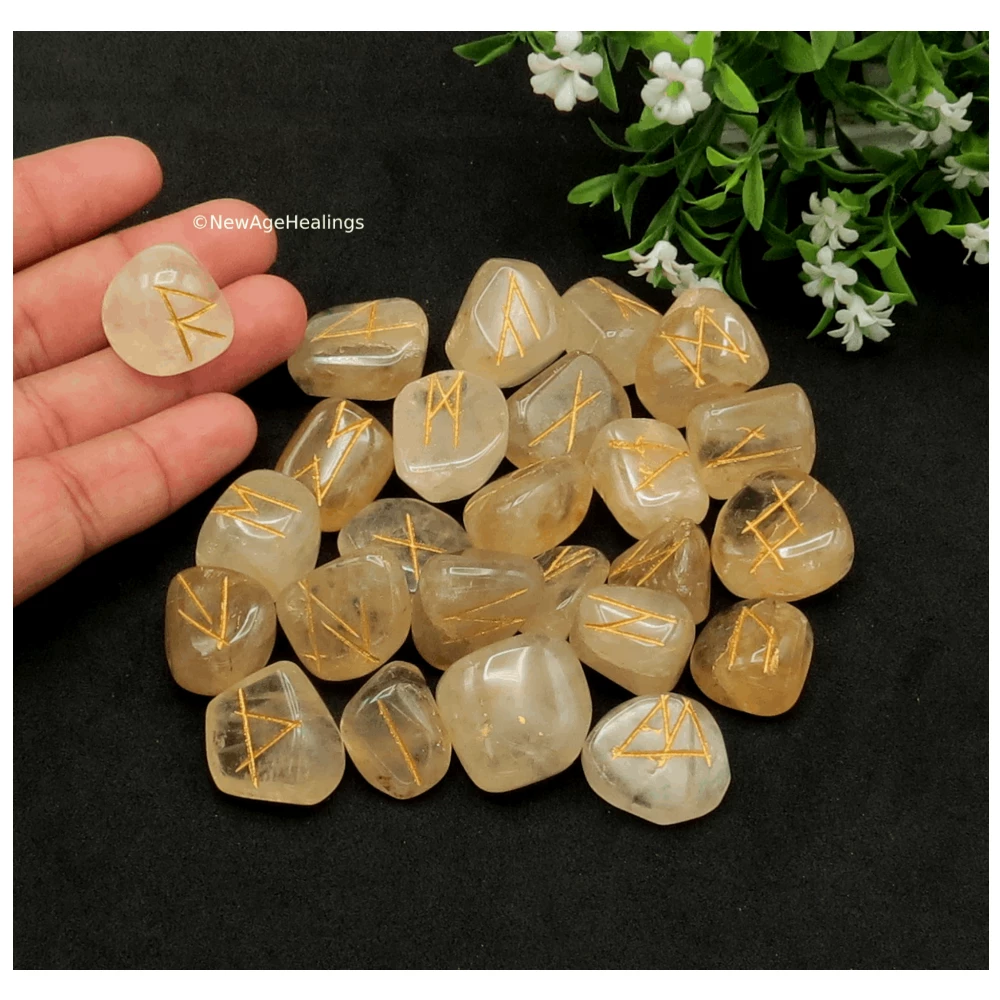 Citrine Rune Stones Set
