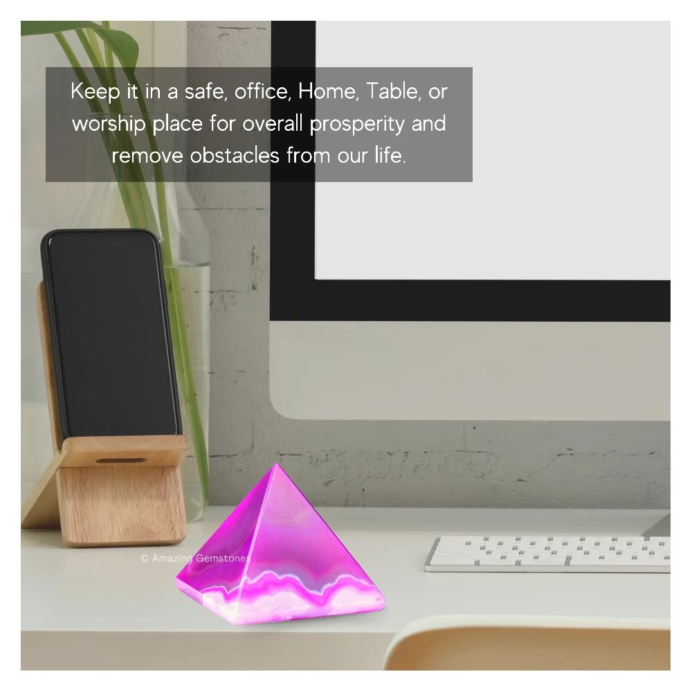 Pink Onyx Pyramid (2 Inch)