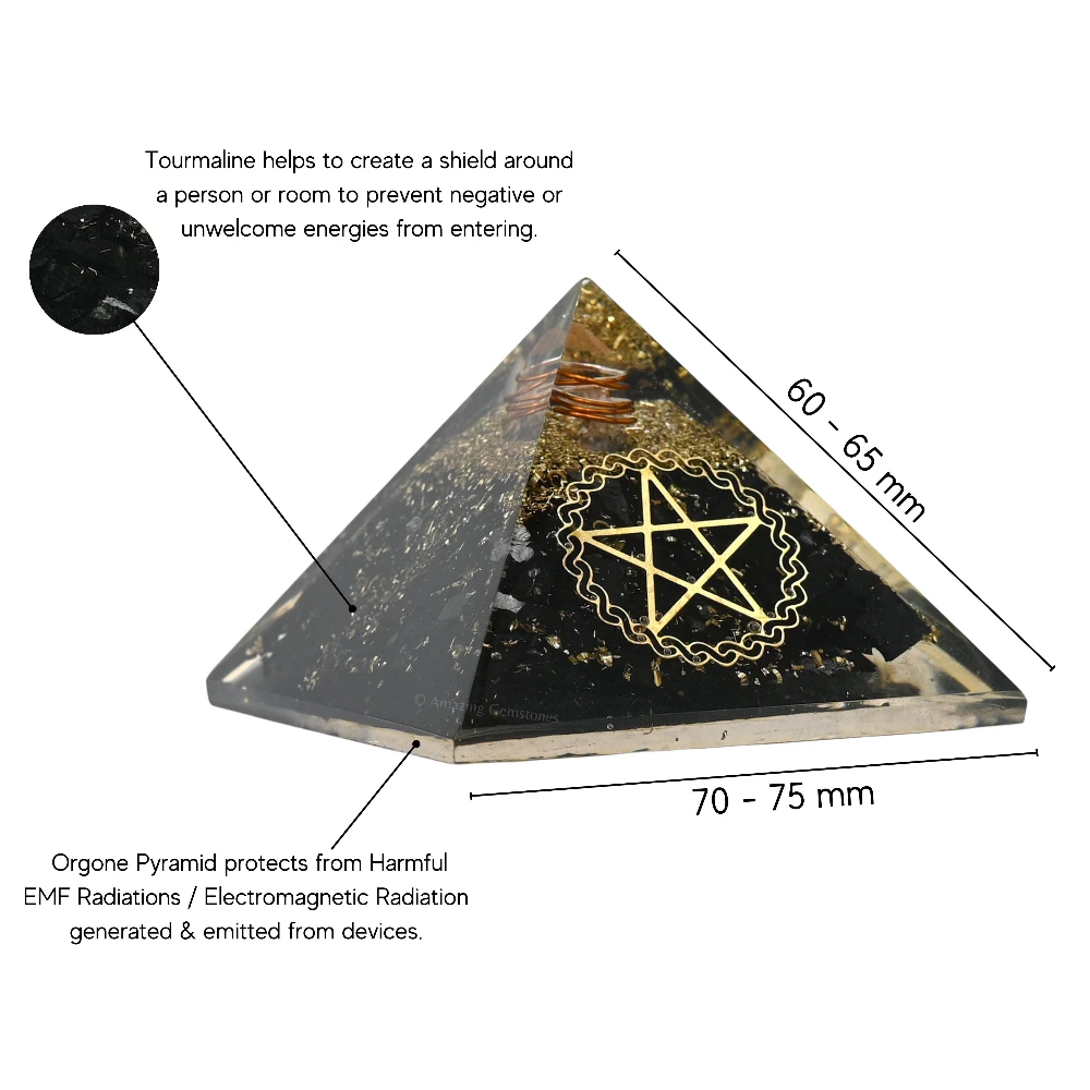Shungite Orgone Pyramid - Pentacle