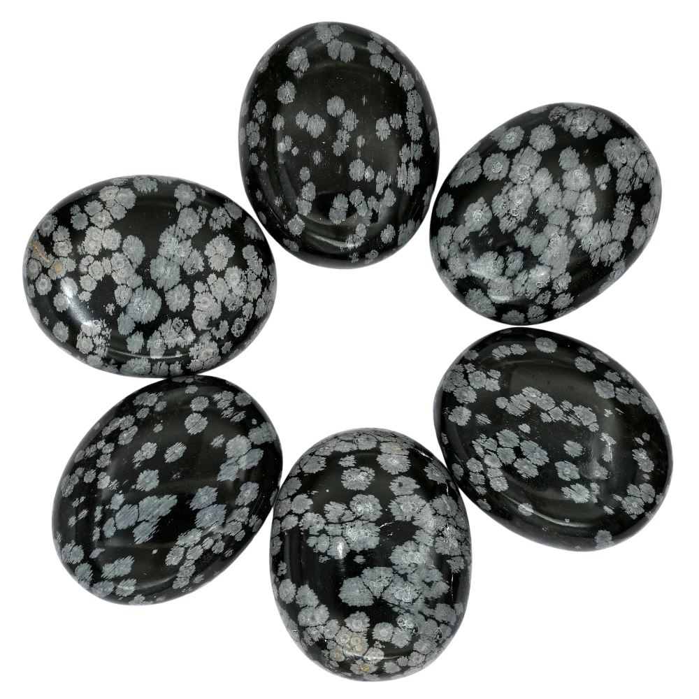 Snowflake Obsidian Palm Stone