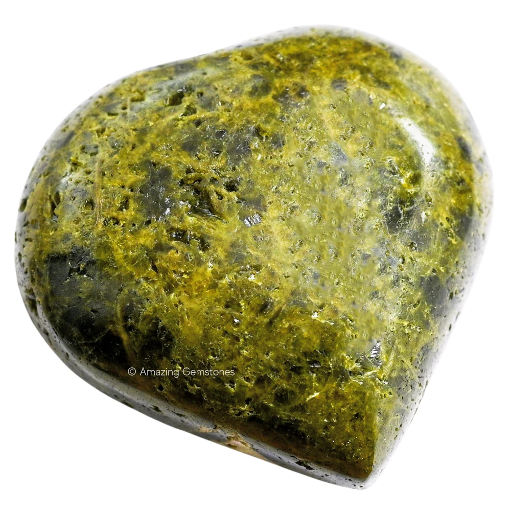 Green Tourmaline In Matrix Heart