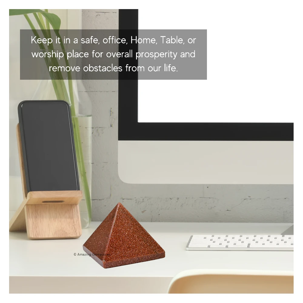 Red Goldstone Pyramid (2 Inch)