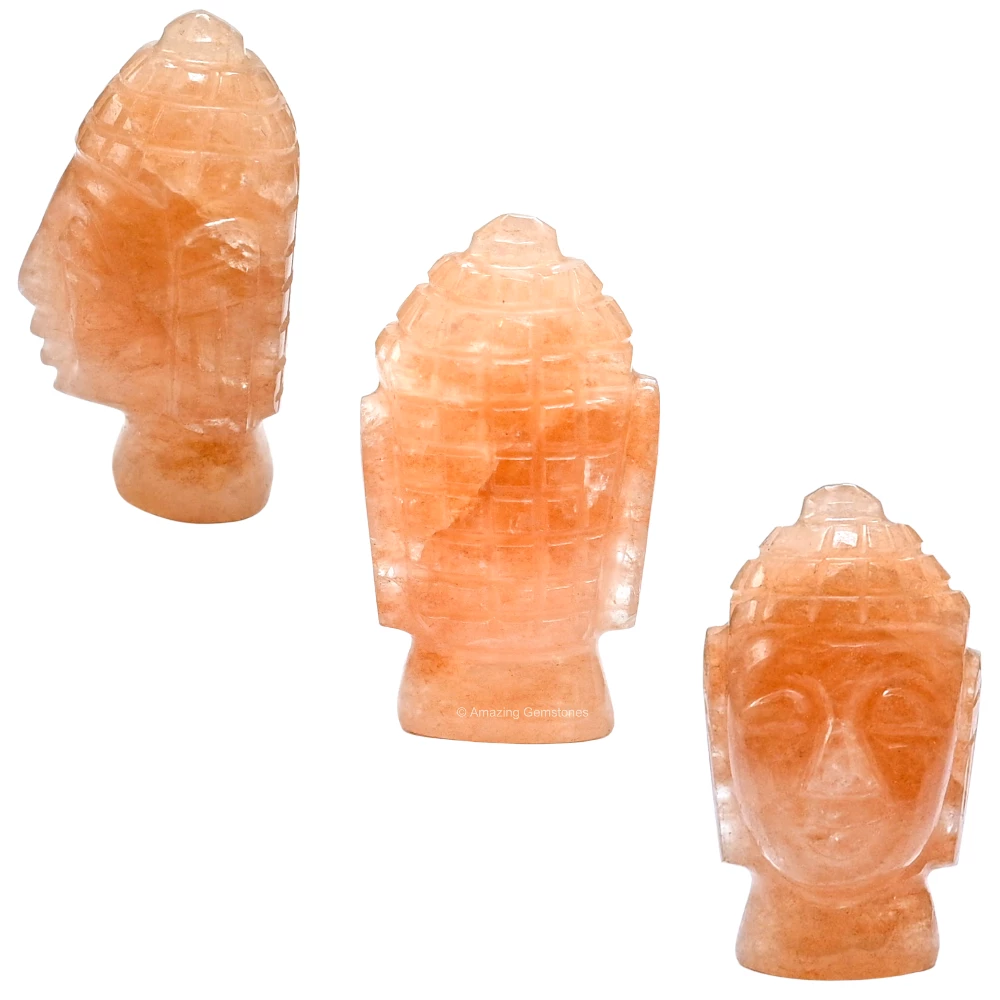 Red Aventurine Buddha Head