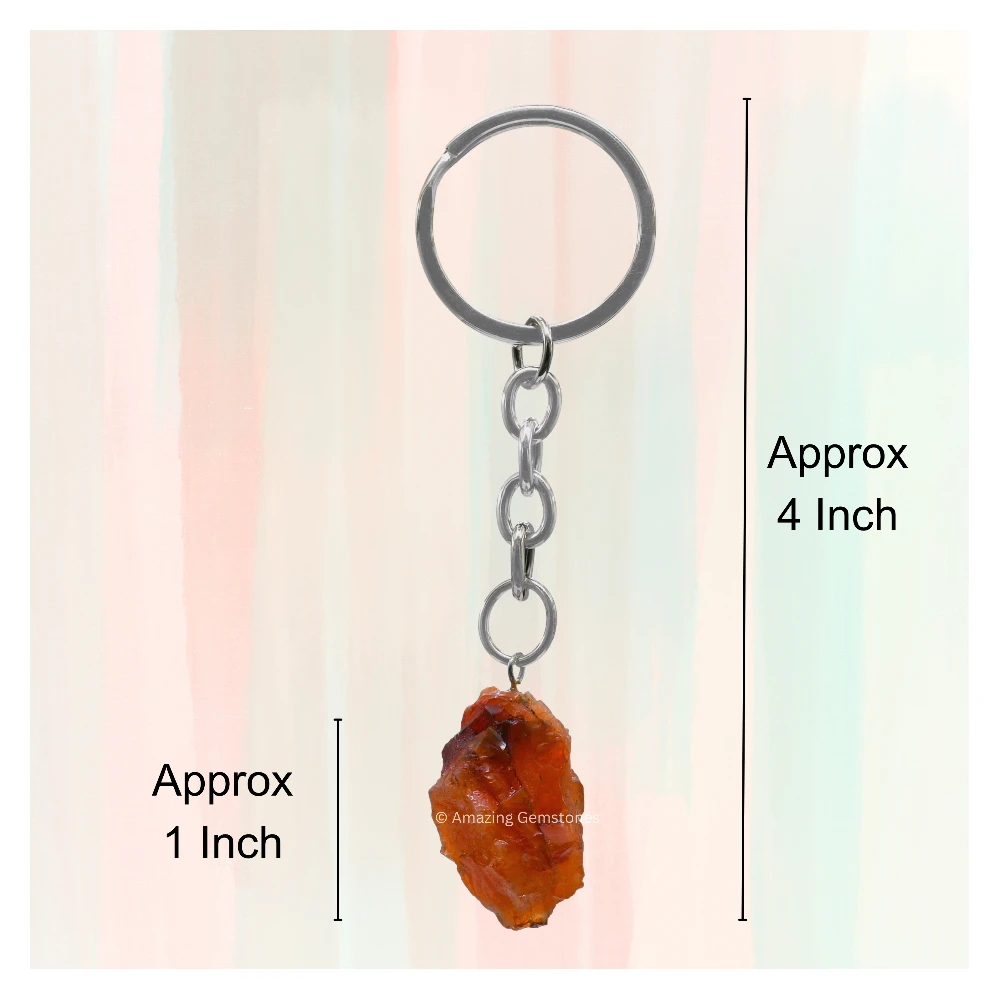 Carnelian Keychain Keys Holder (Raw)
