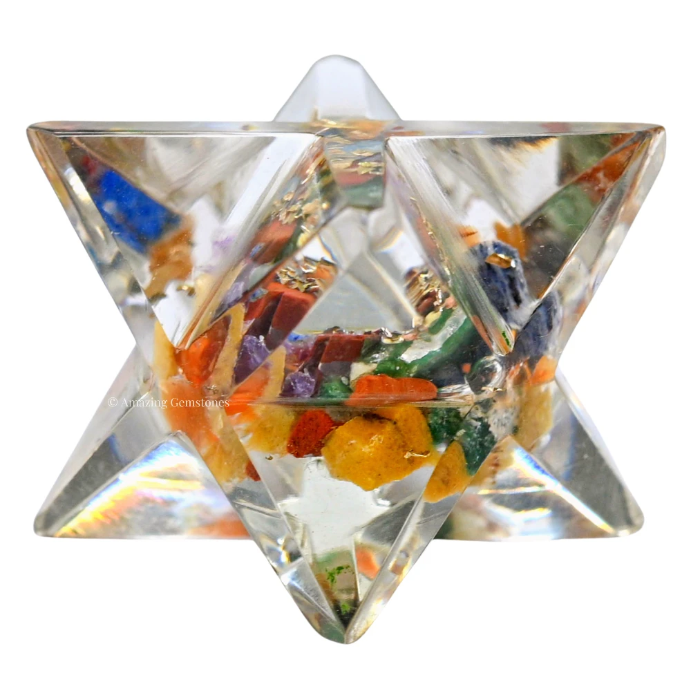Mix Chakra Orgone Merkaba - 1 Inch