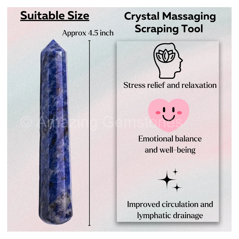 Sodalite Wand (Faceted)