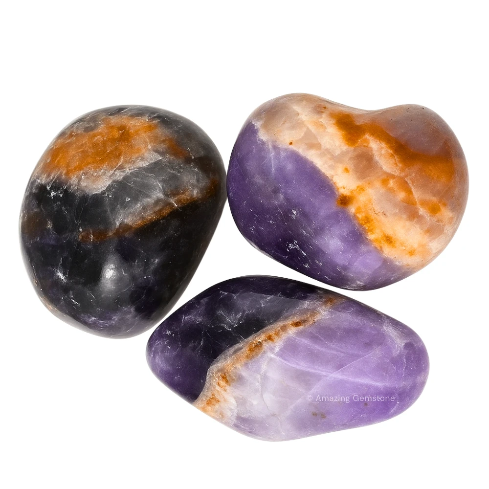 Tumbled Amethyst Chevron Crystals Stones (1 oz)